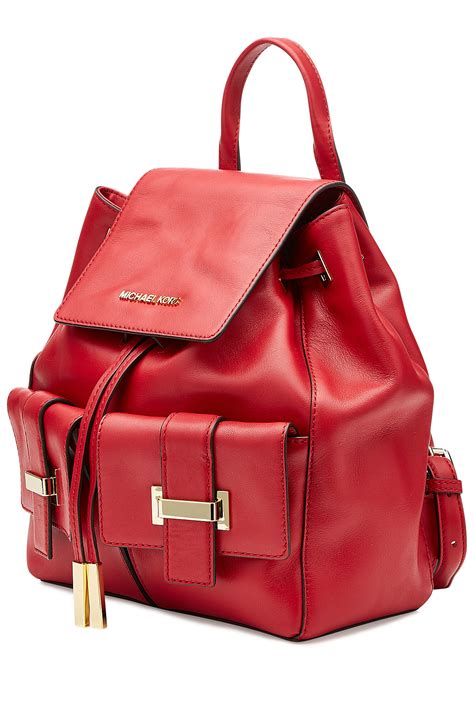 micheal kors red bag|michael kors backpack red.